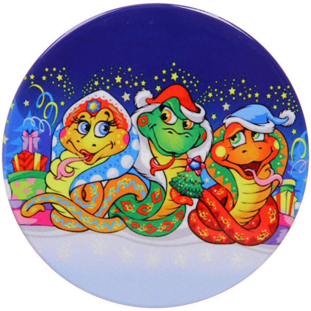 Подставка под кружку керамическая 10см «Троица змеек»