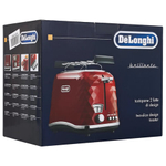 Тостер DELONGHI CTJ2103.R, 900 Вт, 2 тоста, разморозка, подогрев, решетка для булочек