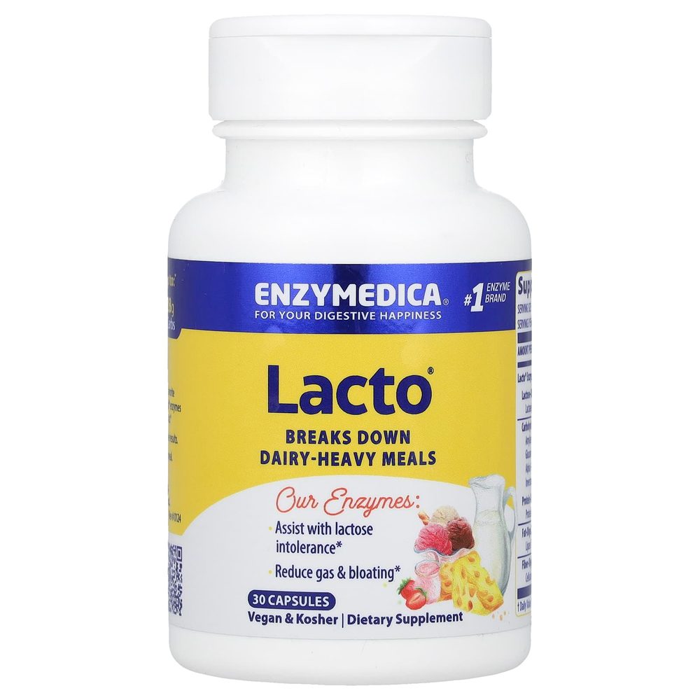 Enzymedica, Lacto®, 30 капсул