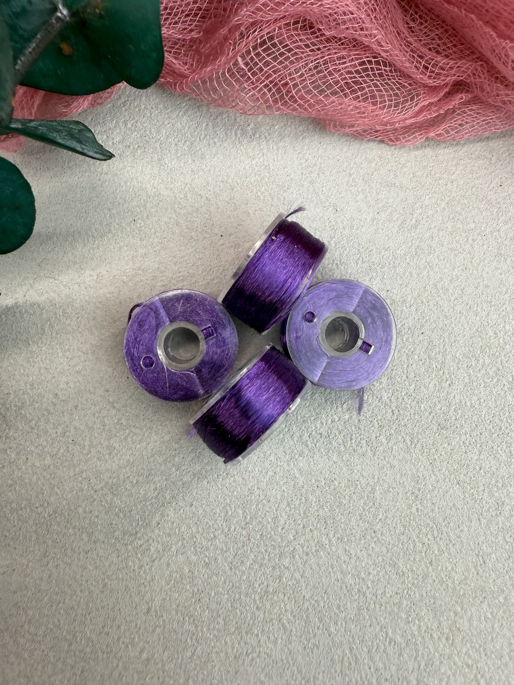 Нитки для оплетки проволоки, полиэстер, №24 Фиолетовый