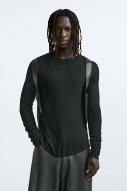 ZARA СУМКА С ПЛЕЧЕВЫМ РЕМНЕМ SOFT, ЧЕРНЫЙ