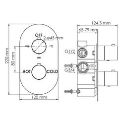 Berkel 4844 Thermo Термостатический смеситель для ванны и душа