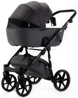 Детская коляска Adamex Nola Natura 2 в 1 N-10-STONE (Т.СЕР + Т.СЕР. КОЖА)