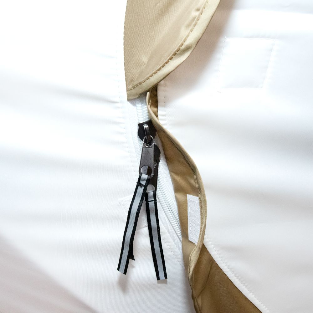 Палатка зимняя куб СЛЕДОПЫТ &quot;Premium&quot; 4,2х2,1м,2-х комнатная,S по полу 8,8кв.м, 3 слоя, цв. олив/бел