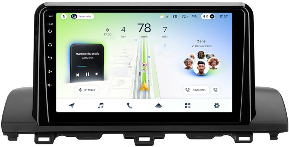 Магнитола для Honda Accord 10 2017-2021 (штатный 360) - Teyes CC4L монитор 9" IPS на Android 14, Snapdragon 662, CarPlay, 4G SIM-слот