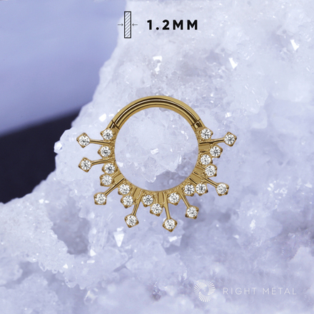 Кликер Effulgent Crystal PVD Yellow 1.2мм