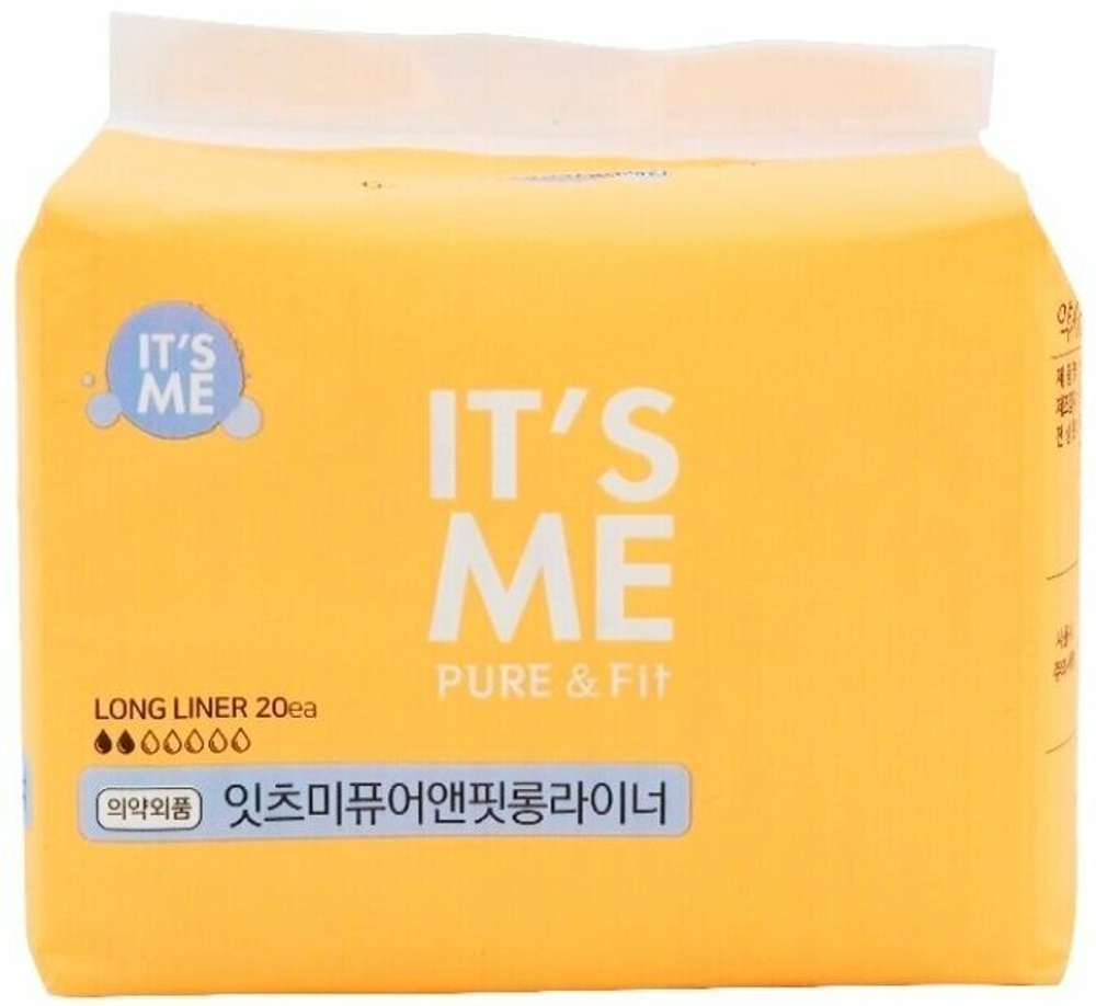 Прокладки гигиенические ежедневные It's Me Pure And Fit Long Pantyliner / Корейские прокладки
