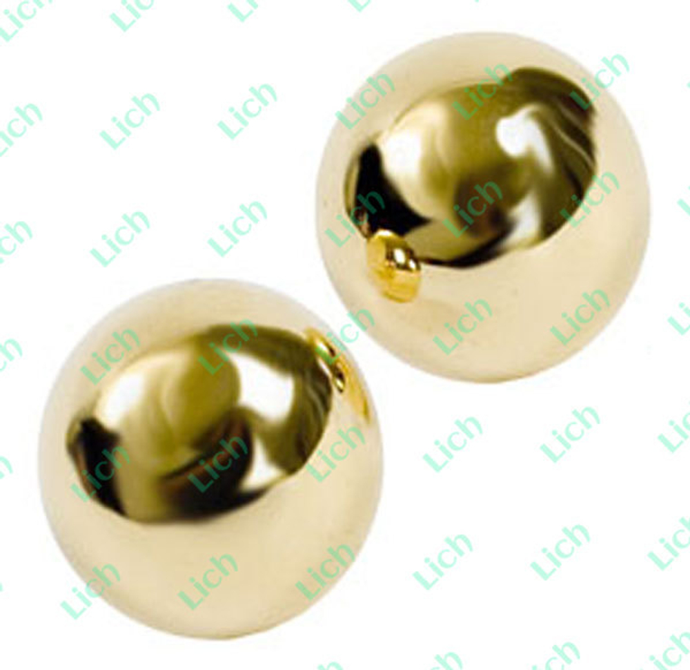 Подарочные вагинальные шарики под золото Ben Wa Balls, 1.5 см