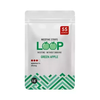 LOOP GREEN APPLE НИКОТИНОВЫЕ ПЛАСТИНКИ (12 МГ) - ЗЕЛЕНОЕ ЯБЛОКО