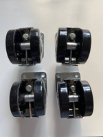 Колесо для мебели металлическое высота 70 мм 4 штуки