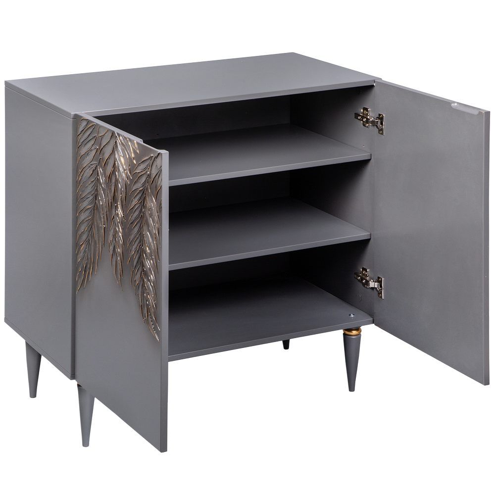 Комод Тропик Классик с 2 полками Серый Голд