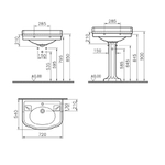 Раковина подвесная Vitra Efes 72х54 см, белая 6055B003-0001