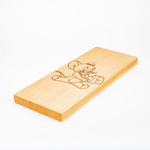 Деревянная разделочная доска из древесины сибирского кедра для мяса с гравировкой "сыр" RD30