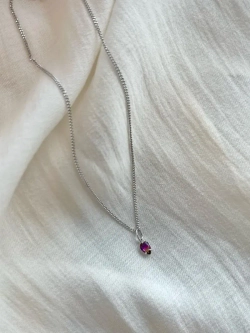 Серебряное колье с Аметрином