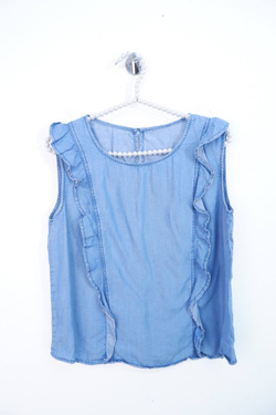 Топ джинсовый, визуально на 44 размер