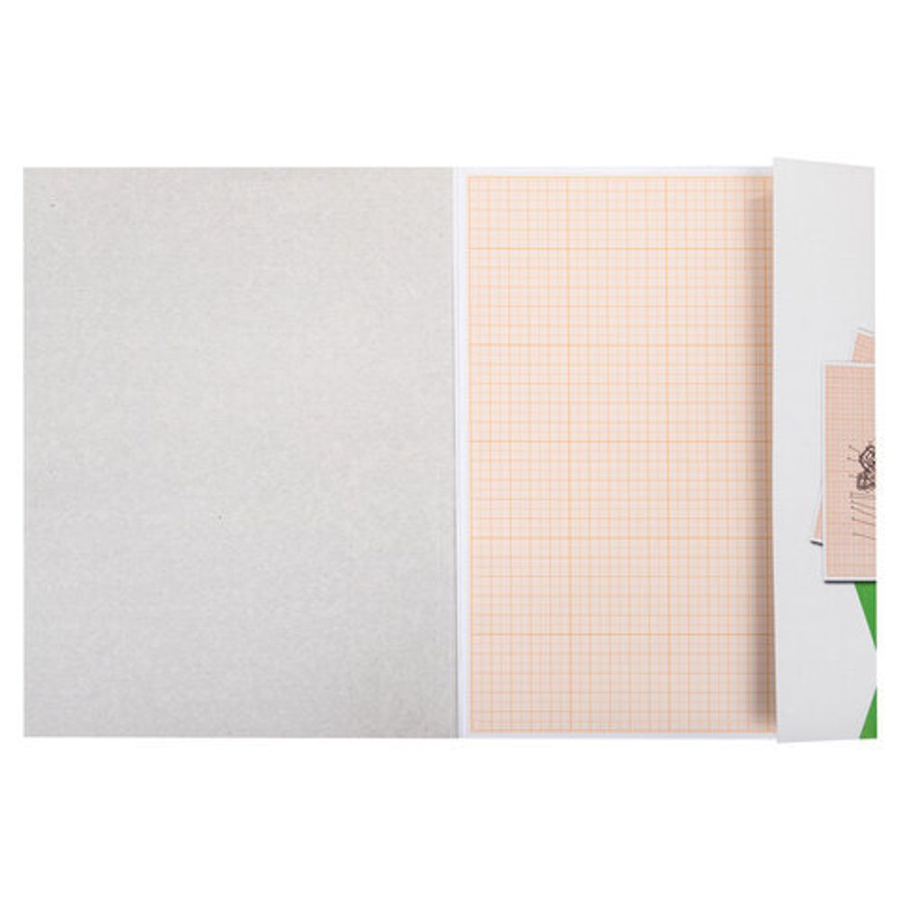 Бумага масштабно-координатная (миллиметровая), папка А4, оранжевая, 10 листов, 65 г/м2, STAFF, 113484