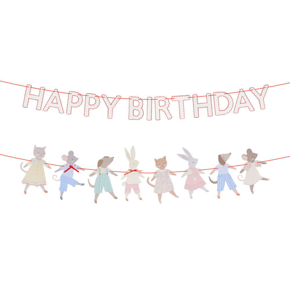 Гирлянда Happy Birthday "Animal Friends"