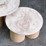 Стол с искусственным камнем Лейна, лак бесцветный