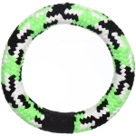Игрушка-канат кольцо для всех пород собак «Счастливый хвост!», цвет зеленый, d-12.5/52гр