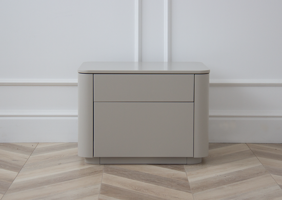 Тумба прикроватная Tammi 2 ящика ширина 50 см (серо-бежевый)
