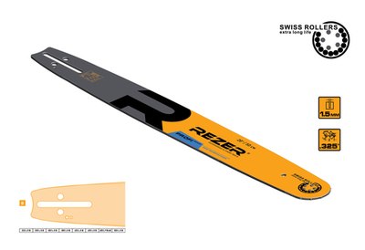 Rezer Profi 503 L 8 B Сварная многослойная направляющая шина для цепных пил