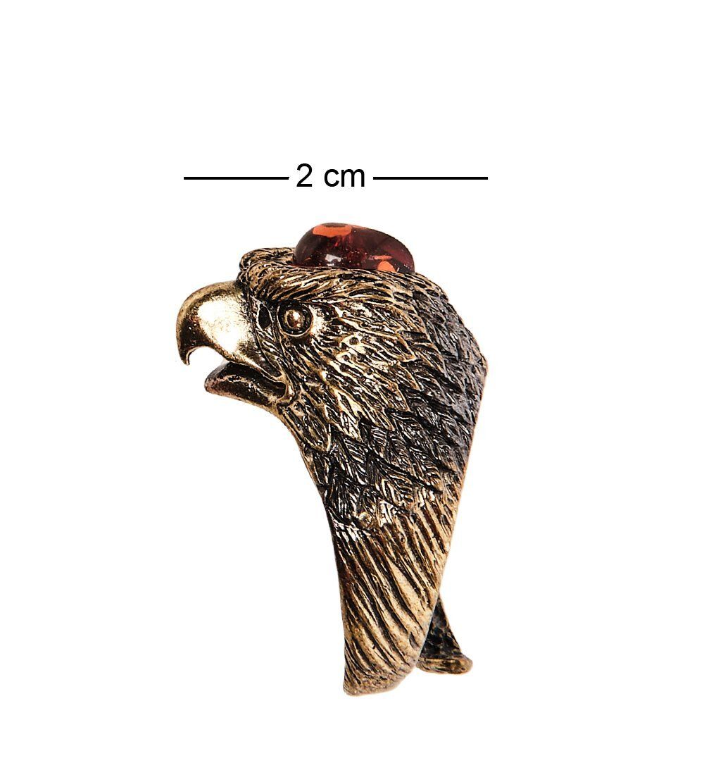 AM-2480 Кольцо «Орел» (латунь, янтарь)