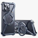 Чехол для iPhone 16 Pro Max Minimalist, 360 поворотная подставка алюминиевая