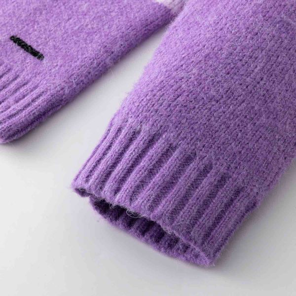 Свитер Stripes Hood фиолетовый - фото 10