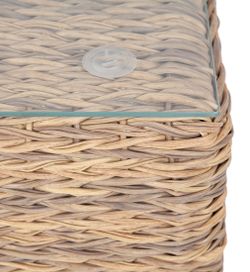 "Лунго" журнальный столик плетеный (гиацинт), цвет соломенный