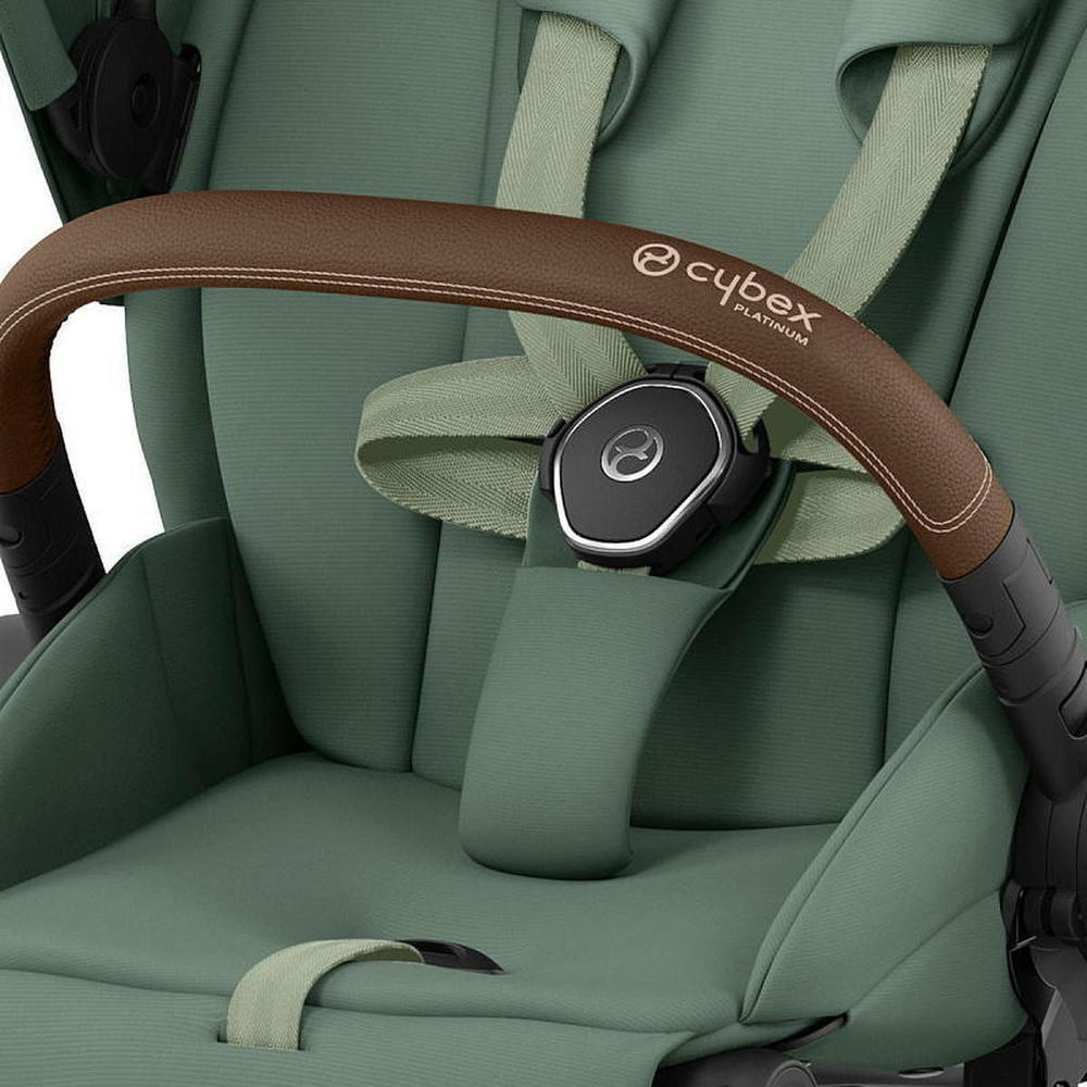 Коляска Cybex Priam IV Chrome Brown complete и автокресло Cloud G i-Size Lava Grey Plus 3 в 1 Leaf Green