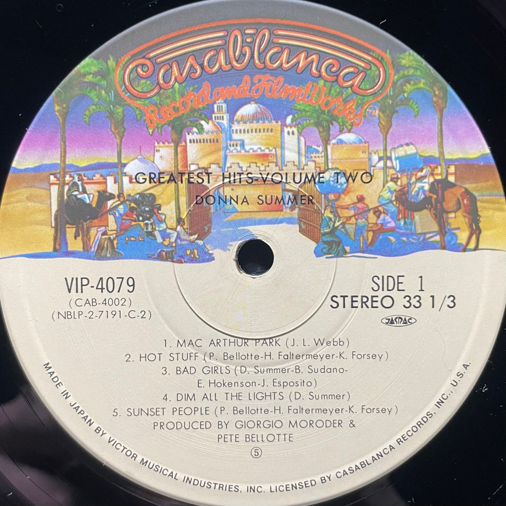 Donna Summer ‎– Greatest Hits - Volume Two (Япония 1979г.)