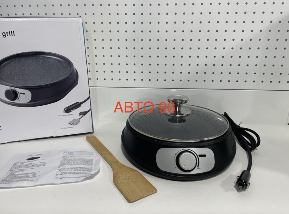 AR-50KD / 24V Электрическая сковорода, 26 см, от сети 24 вольта, с крышкой, черный Оптом