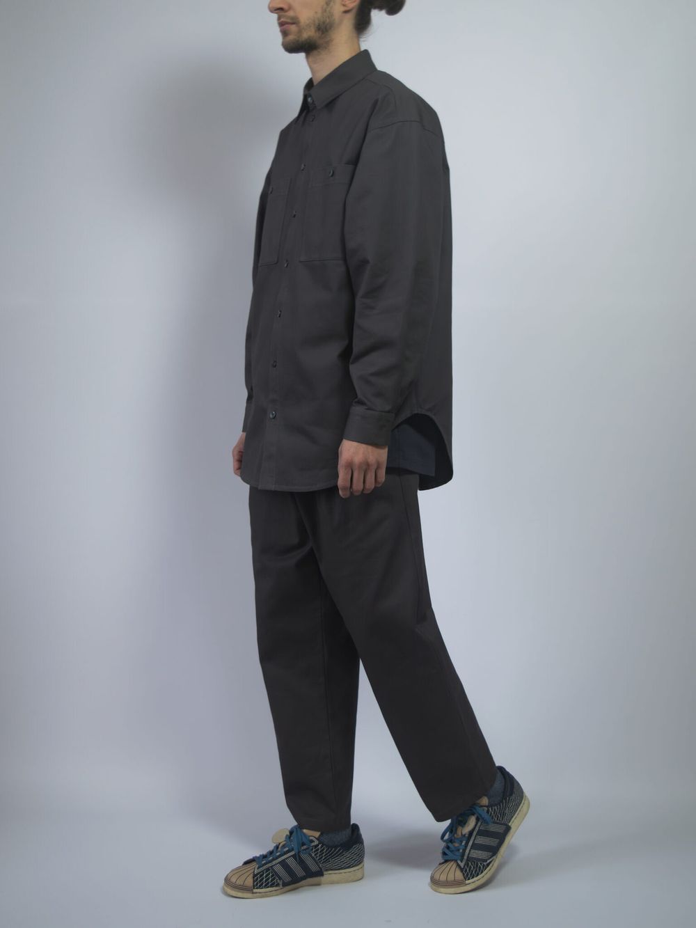 Рубашка Sashina Oversize серая