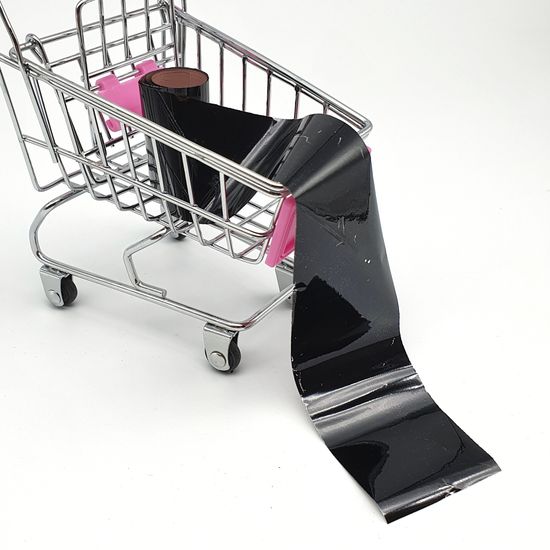 Фольга для литья и дизайна ногтей в пакетиках 1 метр, черная