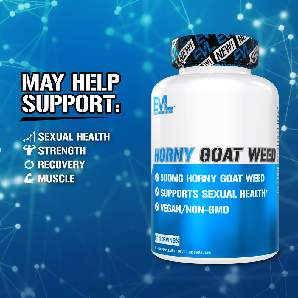 EVLution Nutrition, Horny Goat Weed, 500 мг, 60 растительных капсул