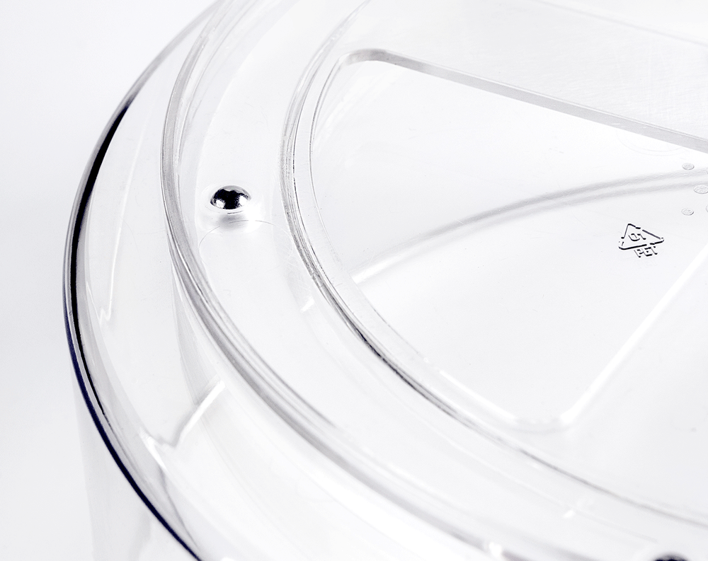 Органайзер круглый Raido, 23х23х9 см, прозрачный