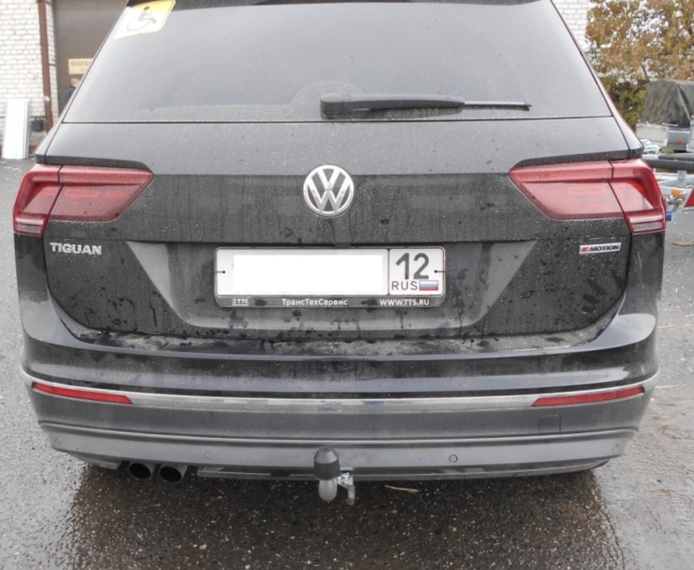 Фаркоп оцинкованный Galia V069C для Volkswagen Tiguan 2007-2016, 2016-, Audi Q3 2011-2018(паспорт и сертификат в комплекте)(без электрики)