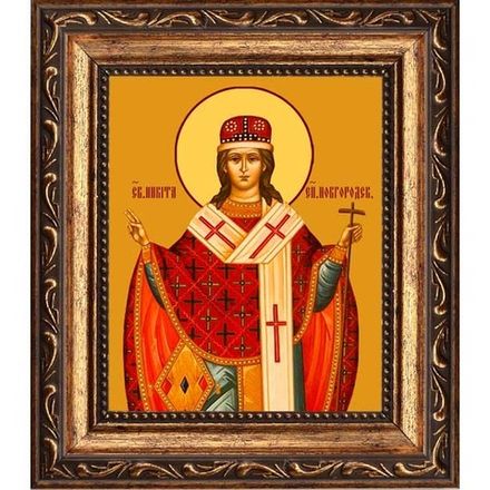 Никита Новгородский (Печерский) Святитель. Икона на холсте.