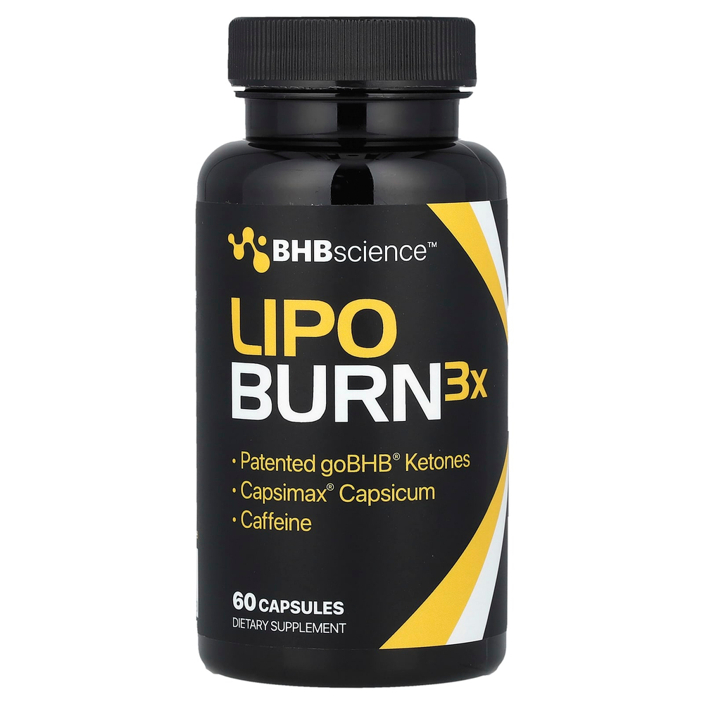 Real Ketones, Lipo Burn3X`` 60 капсул