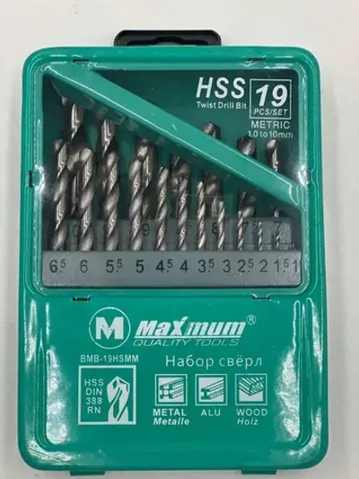 Набор сверл по металлу 19 шт.
