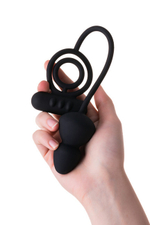 Анальная пробка с дополнительной стимуляцией EROTIST Ruffle S-Size (Цвет: черный)