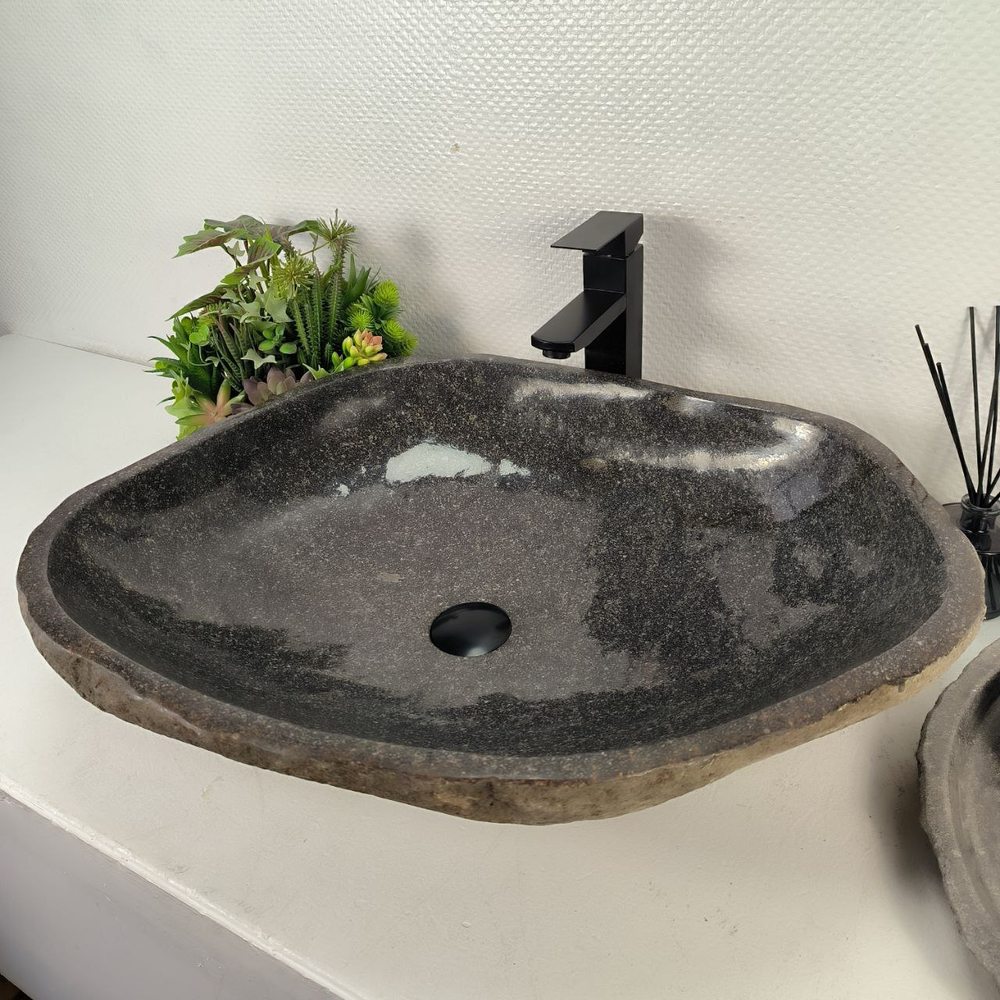Раковина из речного камня RS-65035 62*51*16 0858