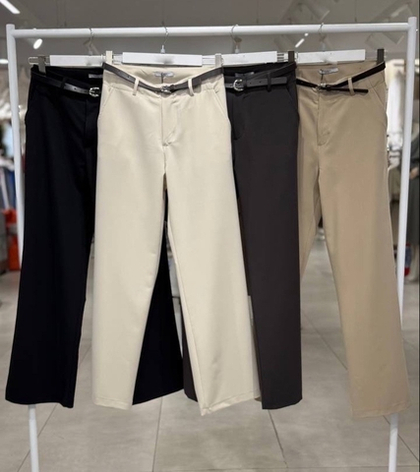 Брюки зауженного силуэта со средней посадкой