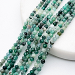 Берилл зеленый граненый бусины, размер около 3,2-3,5 мм, цена за отрезок 19 см (1/2 нити)