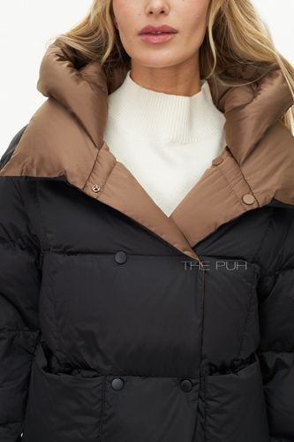 Двусторонний пуховик с капюшоном