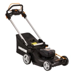 Аккумуляторная газонокосилка WORX WG749E 20В самоходная (2 x 4 Ач, ЗУ) нож 46 см, WG749E