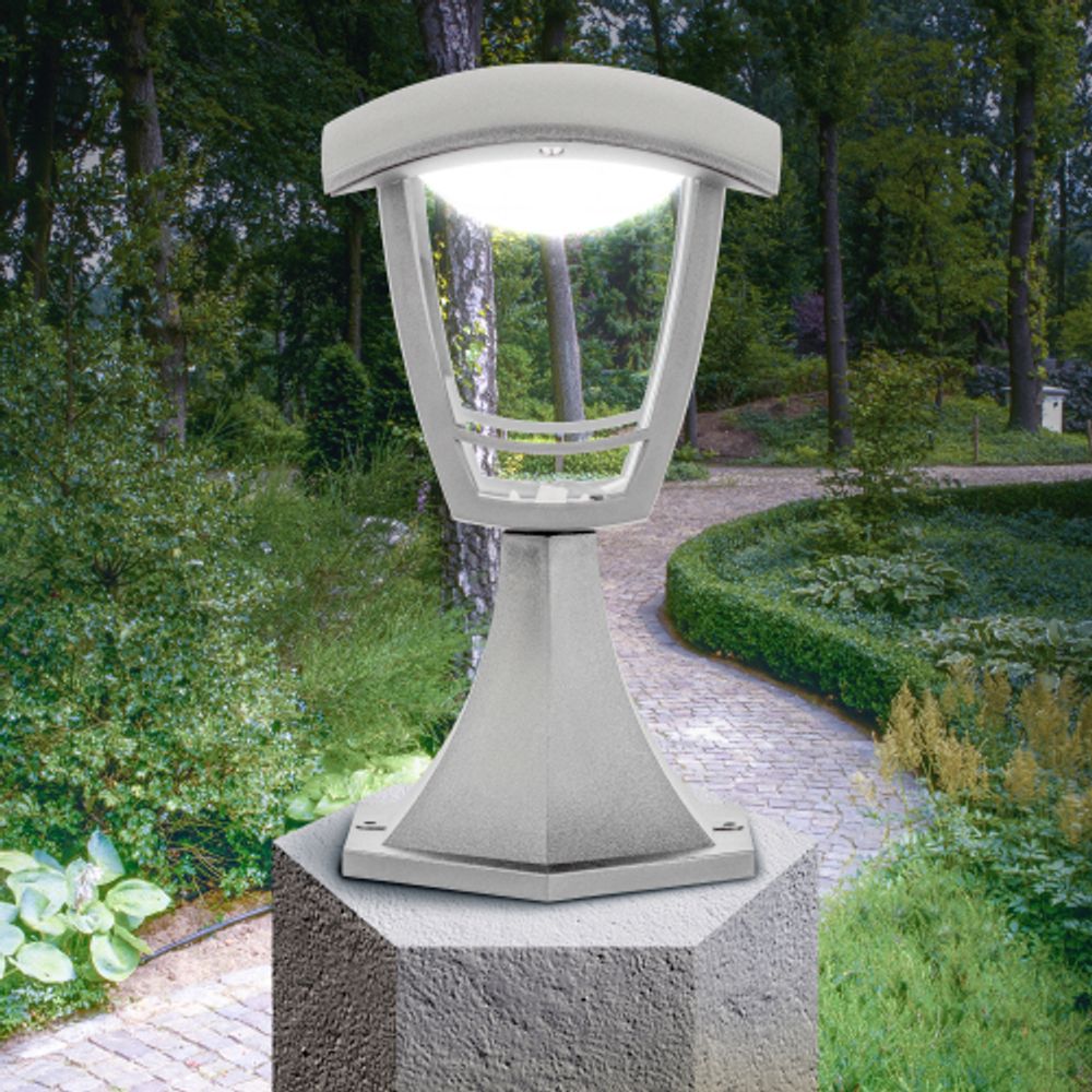 Садово-парковый светильник ЭРА «Валенсия» ДТУ 07-8-001 белый 4-гранный напольный IP44 светодиодный 8Вт 3000K | Садово-парковые светильники