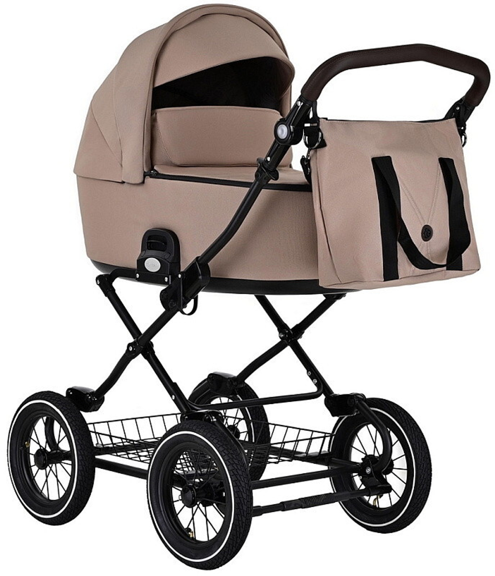 Детская коляска Roan Bass Next Classic d12 3 в 1 с автокреслом Tutis Elo Black RCL266/1 Amber