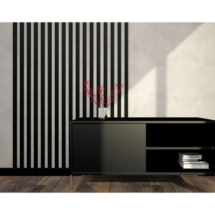 Интерьерная рейка МДФ STELLA Милана Standart Black Edition 20*30*2700 мм