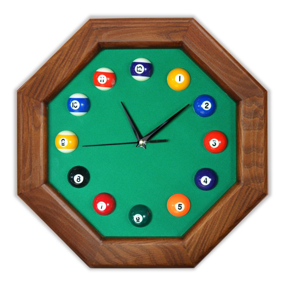 Часы 8 граней ясень/сукно (№1,Manchester 45 Yellow green ш1,98м)